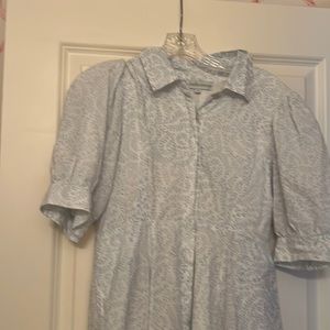 Julia Amory Maxi Shirtdress Excellent Condition puff sleeve light cotton, lined.